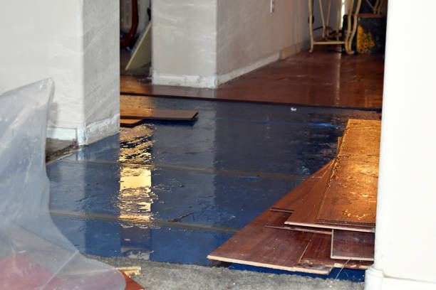 Professional Water Damage Restoration technician working in Milford, NH